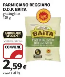 Ipercoop Parmigiano Reggiano Baita grattugiato offerta