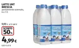 Ipercoop Latte UHT Brescia parzialmente scremato offerta