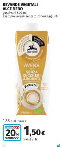 Ipercoop Avena al latte senza zuccheri aggiunti Barista offerta