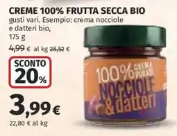 Ipercoop Creme 100% frutta secca bio offerta