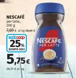 Ipercoop Nescafé per latte offerta