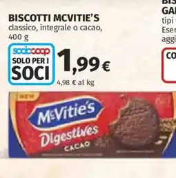 Ipercoop Biscotti McVitie's Digestives Cacao offerta