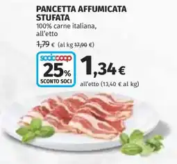 Ipercoop Pancetta affumicata stufata offerta