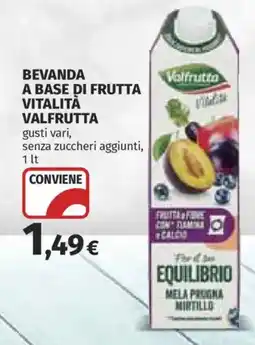 Ipercoop Beverage fruit based Vitalità Valfrutta offerta
