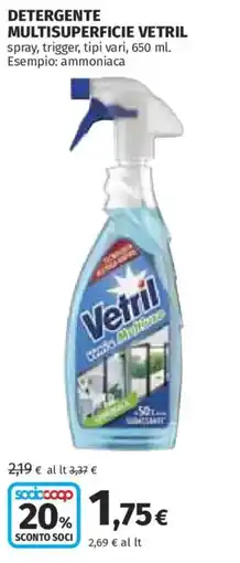 Ipercoop Detergente multisuperficie vetril offerta