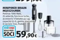 Ipercoop MiniPimer Braun MQ55254MBK offerta