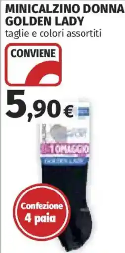 Ipercoop Minicalzino donna Golden Lady offerta