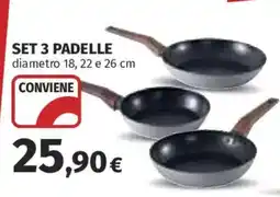 Ipercoop Set 3 padelle offerta