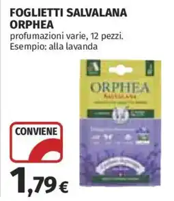 Ipercoop Foglietti salvapana Orphea offerta