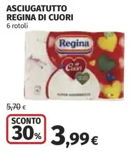 Ipercoop Asciugatutto Regina di cuori offerta