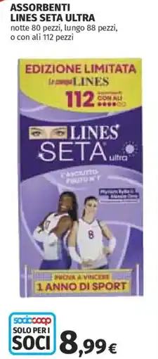 Ipercoop Assorbenti Lines Seta Ultra offerta