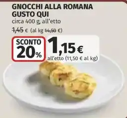 Ipercoop Gnocchi alla romana Gusto Qui offerta