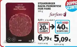 Ipercoop Steakburger razza piemontese fior fiore offerta