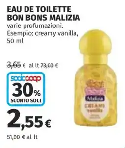Ipercoop Eau de toilette Bon Bons Malizia offerta