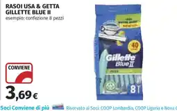 Ipercoop Rasoi usa & getta Gillette Blue II offerta