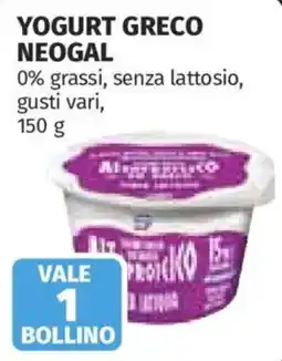 Ipercoop Yogurt greco Neogal offerta