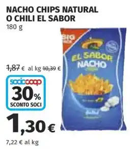 Ipercoop Nacho chips natural o chili el sabor offerta
