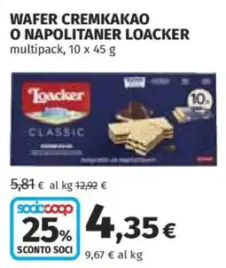 Ipercoop Wafer cremkakao o napolitaner loacker classic offerta