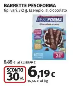 Ipercoop Barrette pesoforma offerta