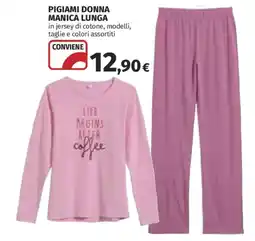 Ipercoop Pigiama donna manica lunga offerta