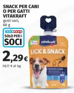 Ipercoop Snack per cani o per gatti Vitakraft offerta