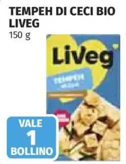 Ipercoop Tempeh di ceci bio Liveg offerta