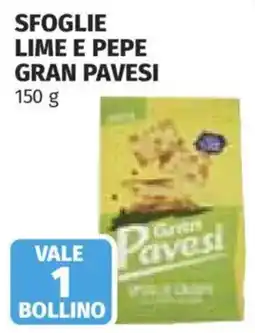 Ipercoop Sfoglie lime e pepe gran pavesi offerta