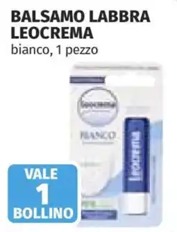 Ipercoop Balsamo labbra Leocrema bianco offerta