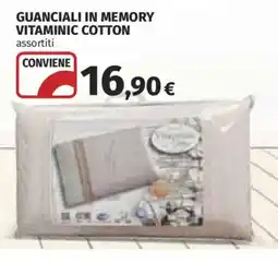 Ipercoop Guanciali in memory vitaminic cotton assortiti offerta