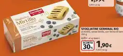 Ipercoop Sfogliatine Germinal Bio ai mirtilli offerta
