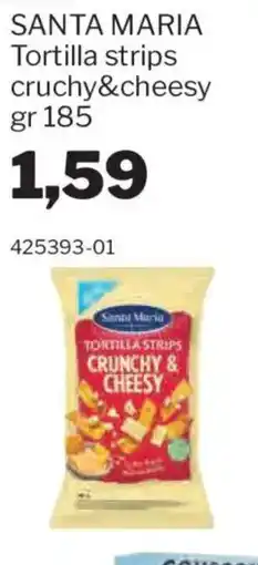 GrosMarket Santa Maria tortilla strips crunchy & cheesy offerta