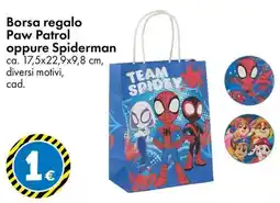 Tedi Borsa regalo Spiderman offerta