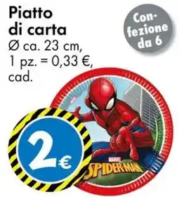 Tedi Piatto di carta Spider-Man offerta