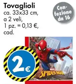 Tedi Tovaglioli Spider-Man offerta