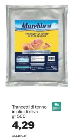 GrosMarket Trancetti di tonno in olio di oliva Mareblu offerta