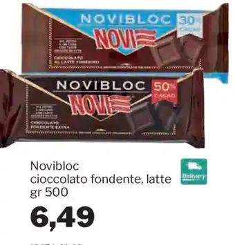 Novibloc cioccolato fondente, latte