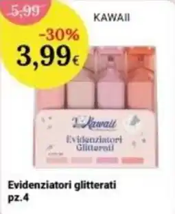 Re Mercato Lucrezia Kawaii Evidenziatori glitterati offerta