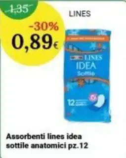 Re Mercato Lucrezia Assorbenti lines idea sottile anatomici offerta
