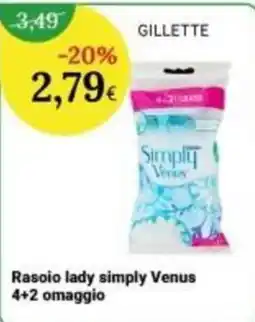 Re Mercato Lucrezia Rasoio lady simply Venus offerta