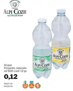 GrosMarket Acqua frizzante naturale Alpi Cozie offerta