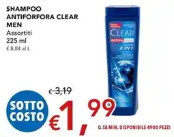 Migross Superstore Shampoo antiforfora clear men offerta