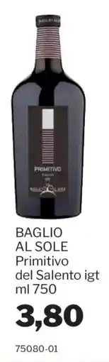 GrosMarket Baglio al Sole Primitivo del Salento igt offerta