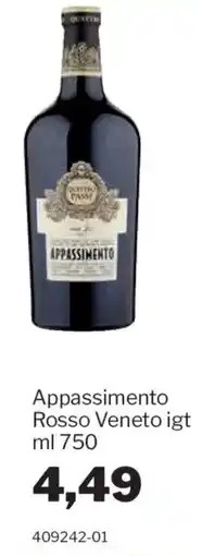 GrosMarket Appassimento Rosso Veneto igt offerta