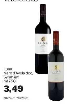 GrosMarket Luna Nero d'Avola doc, Syrah igt offerta