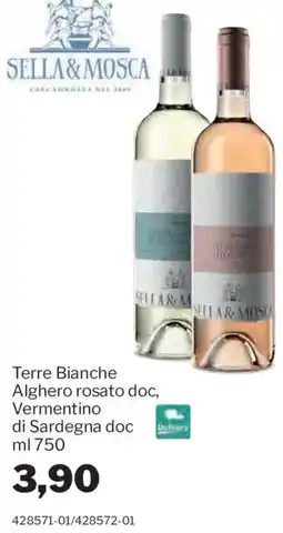 GrosMarket Terre Bianche Alghero rosato doc, Vermentino di Sardegna doc offerta