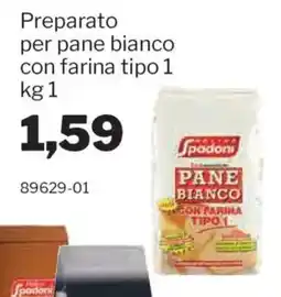 GrosMarket Spadoni Pane Bianco Preparato con farina tipo 1 offerta