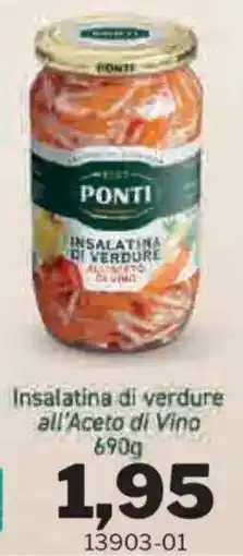 GrosMarket Insalatina di verdure all'Aceto di Vino Ponti offerta