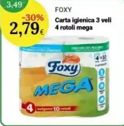 Re Mercato Lucrezia Carta igienica Foxy 3 veli offerta