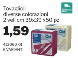GrosMarket Tovaglioli diverse colorazioni offerta