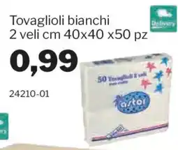 GrosMarket Tovaglioli bianchi astor offerta
